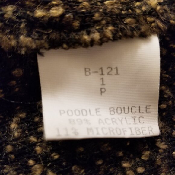 Dina Bar-el Stretch Knit Boucle Dressy Top with faux fur trim P Made in USA🎀❤❣ - Picture 12 of 16